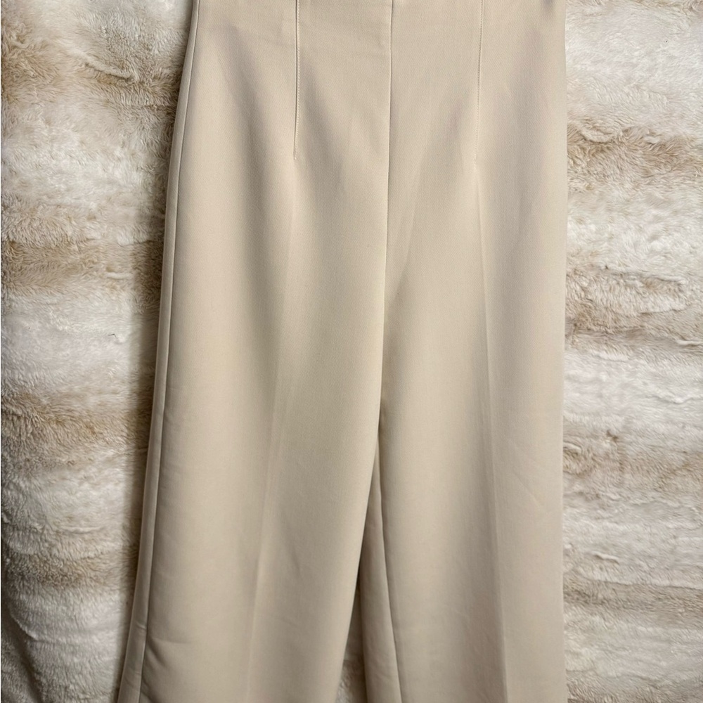 Zara Cream Wide Leg Pants